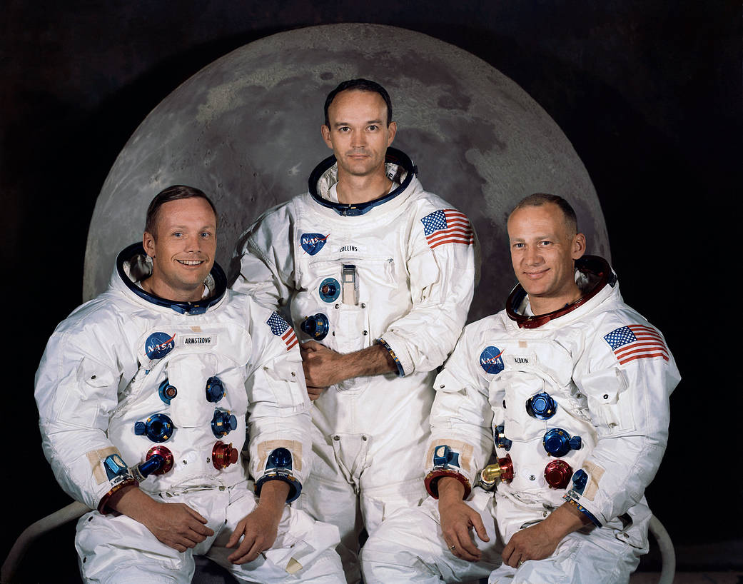 Apollo 11 crew: Neil Armstrong, Michael Collins and Buzz Aldrin