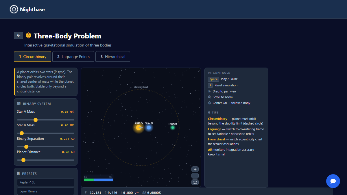 Explore the Three-Body Problem