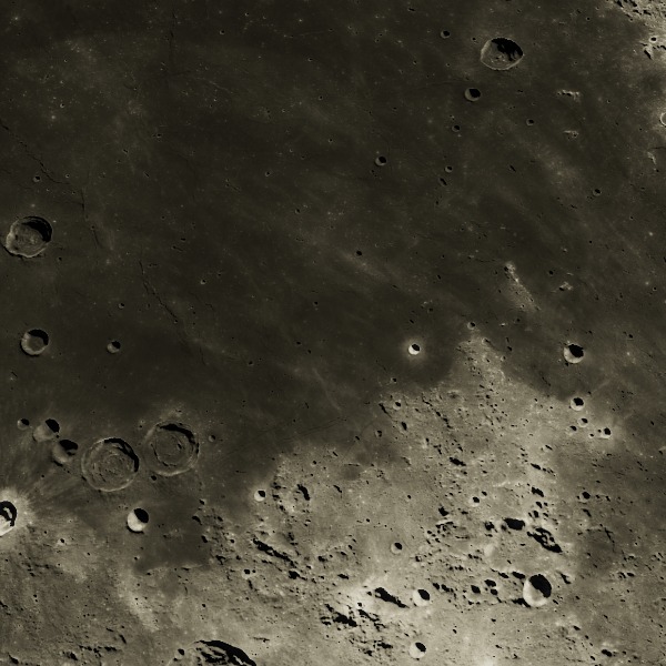 Apollo 11 Landing Site — relief close-up under low, raking sunlight near the terminator