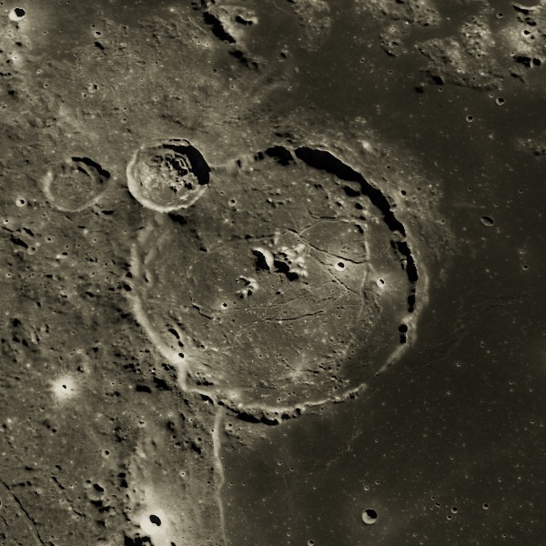 Gassendi — relief close-up under low, raking sunlight near the terminator
