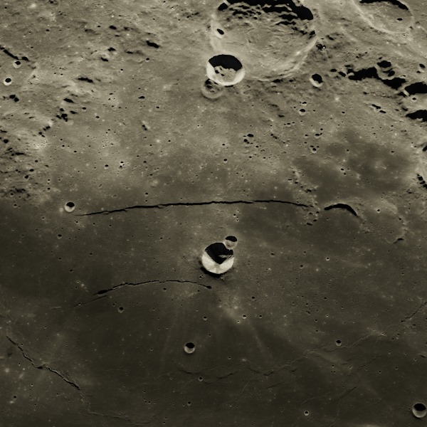 Rupes Recta — relief close-up under low, raking sunlight near the terminator